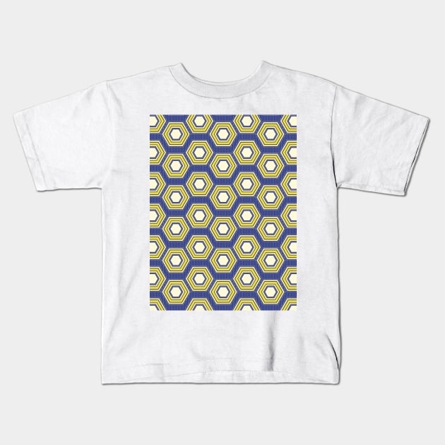 Simple Hexagon Pattern Kids T-Shirt by zarya_kiqo